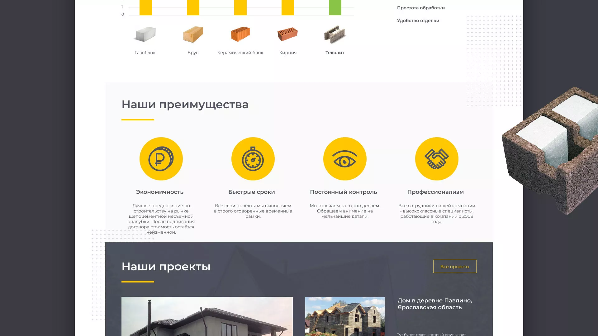 Создание сайта для строительной компании «ЭКОДОМ» в Балее